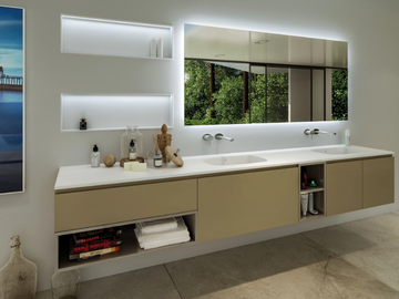 EMOTION - Double wall-mounted vanity unit by MOMA Design - view 2